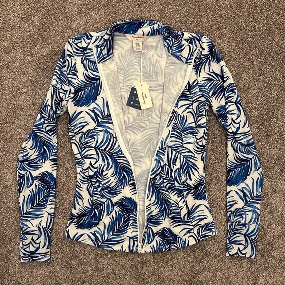 Tommy Bahama Womens Golf Long Sleeve Full Zip Floral Jacket UPF 50 Size XS - NWT - Picture 3 of 13